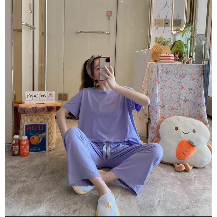 PIYAMA WANITA SET CP IMPORT PREMIUM SPANDEK HALUS ADEM