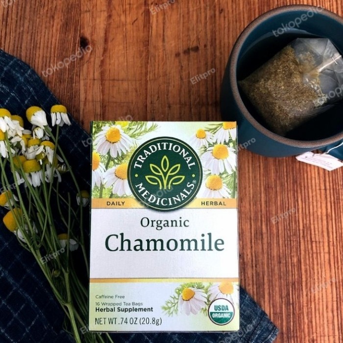

Traditional Medicinals Organic Chamomile Herbal Tea No Caffeine 16 pcs