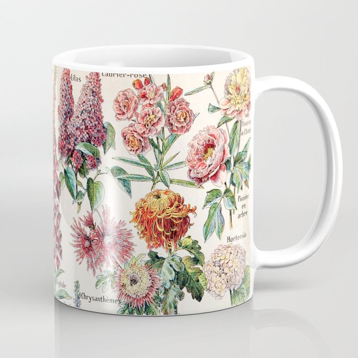 Adolphe Millot - Fleurs pour tous - Mug Kopi poster vintage Prancis