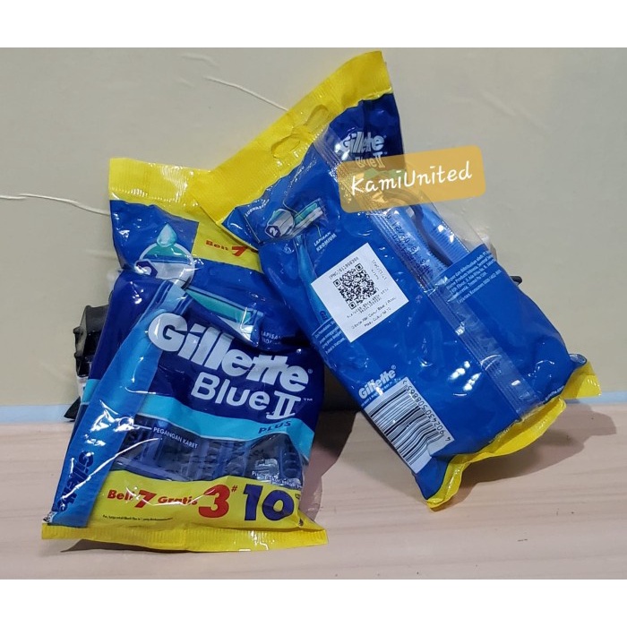alat cukur rambut Gillette Alat Cukur Blue II Razor Pisau Cukur Isi 10(Z9F2) termurah cukur rambut l