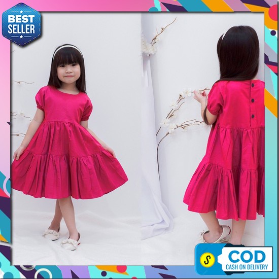 Mini Dress Branded Cewek Pesta Ulang Thun Gaun Murah Anak Perempuan Ultah Kekinian 2023 Dres Ulang T
