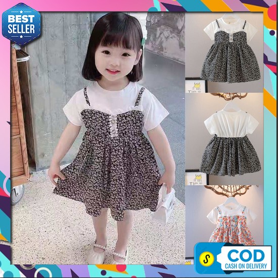 Mini Dress Branded Murah Cewek Terbaru Kekinian Dres Ulang Tahun Anak Perempuan Ultah 2023 Korea Pes