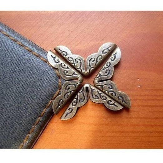 

<<<<<] Siku pelindung buku_Antique Bronze Small Book Corner Protector