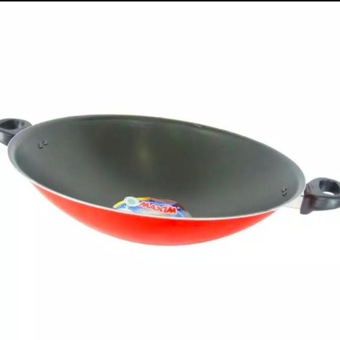 Maxim-Wajan/Wok 36 Cm Anti Lengket/Wok Teflon Valentino 36Cm.