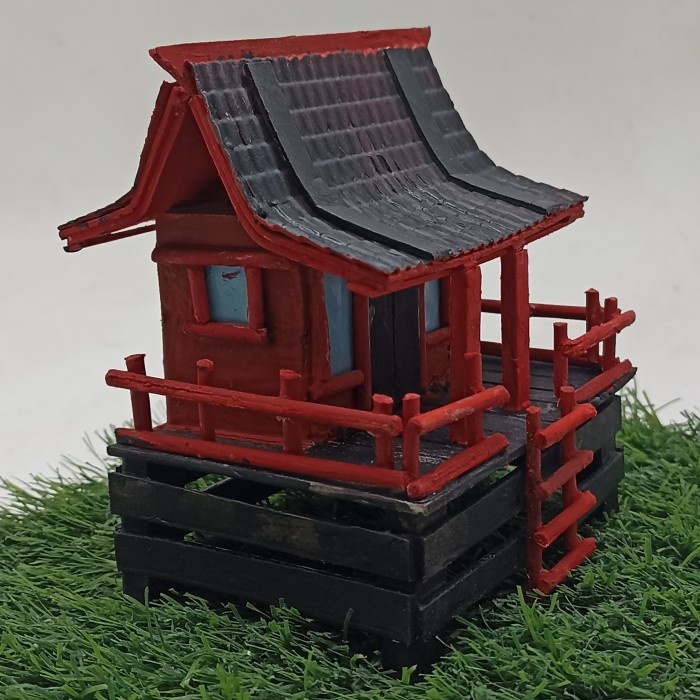 MINIATUR RUMAH JEPANG HIASAN AQUASCAPE DARI PVC