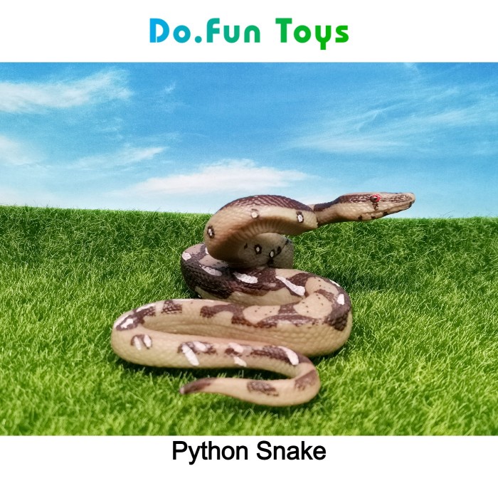 Big Python Snake Animal Figure / Miniatur Mainan Ular Piton Besar Ready