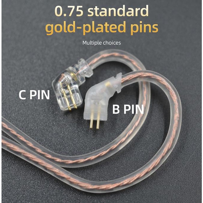 Kz Kabel Cable Ofc Flat With Mic Upgrade Kz Type B Dan C Zex Zsn Pro X