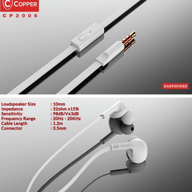 Copper Ultra Clear Cp2006 Series Earphone / Headset / Handsfree