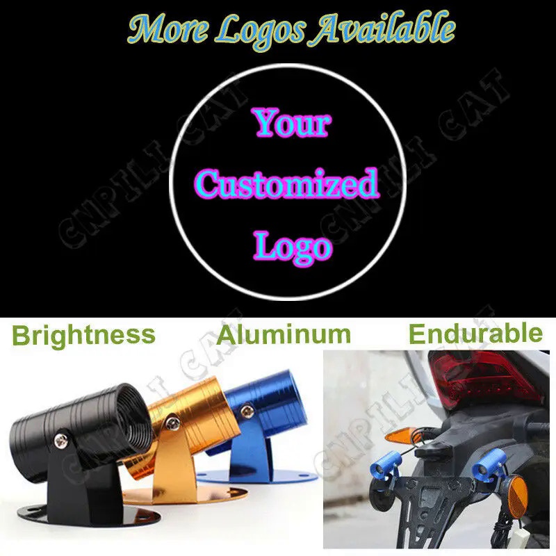 ❤Customized Logo Motorcycle Universal Laser Projector Ghost Shadow LED Light