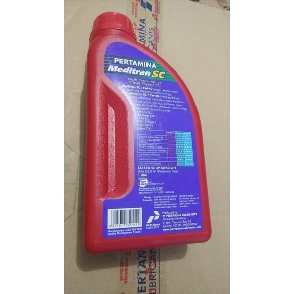 Oli Mesin Mobil Truk Diesel Meditran SC 1 Liter Pertamina terbaik