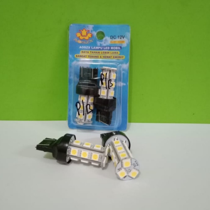 Bohlam Lampu REM LED T20 K2 18 Led PUTIH STROBO populer