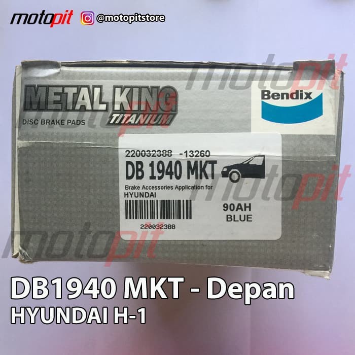 Bendix Kampas Rem Depan Hyundai H1 H-1 DB1940 MKT ready