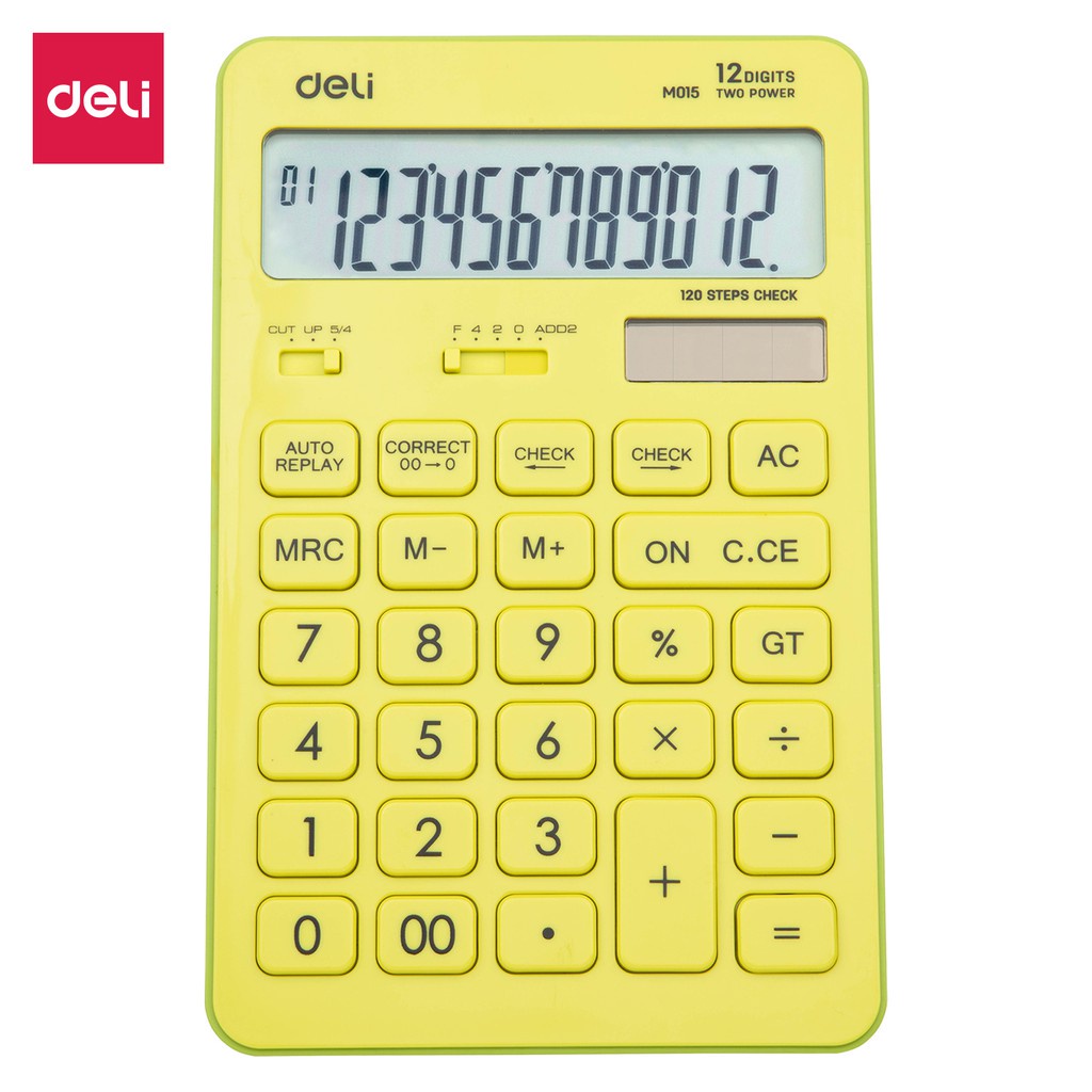 

Deli Calculator Em01541/Em01531/Em01551 12Digit 120 Steps Fungsi Che And Correct Warna Fashionable