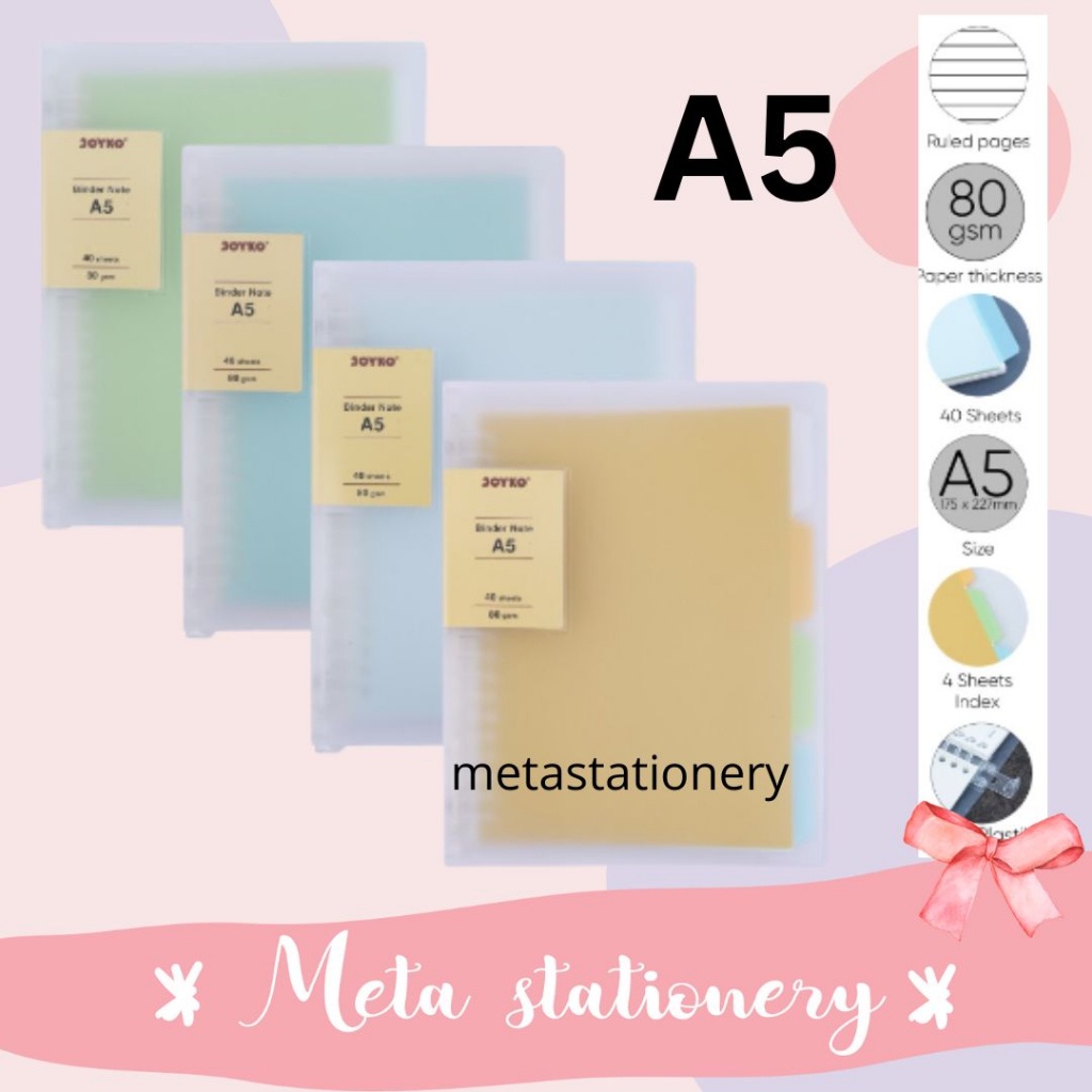 

Binder Note Cover Transparan Joyko A5-Tp-P519