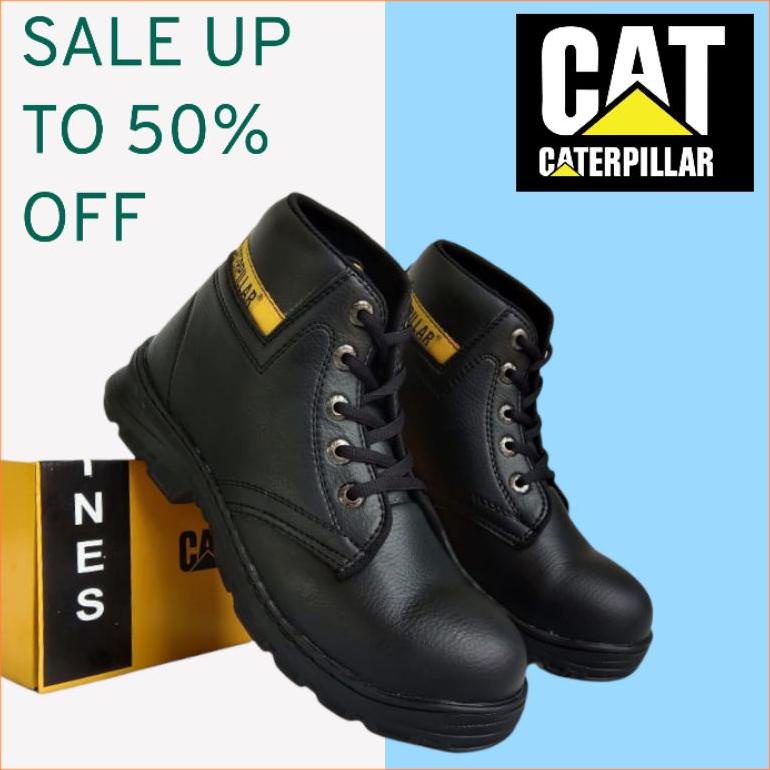 SEPATU BOOT SAFETY PRIA WANITA CATERPILLAR_UNISEX / SEPATU KERJA PROYEK PABRIK KITCHEN SPBU POM BENS