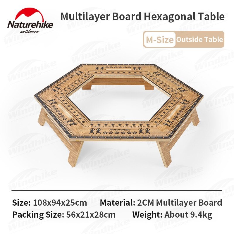 TOKO.PEJALAN MEJA HEXAGONAL NATUREHIKE NH21JU004 (SIZE M OUTSIDE TABLE)