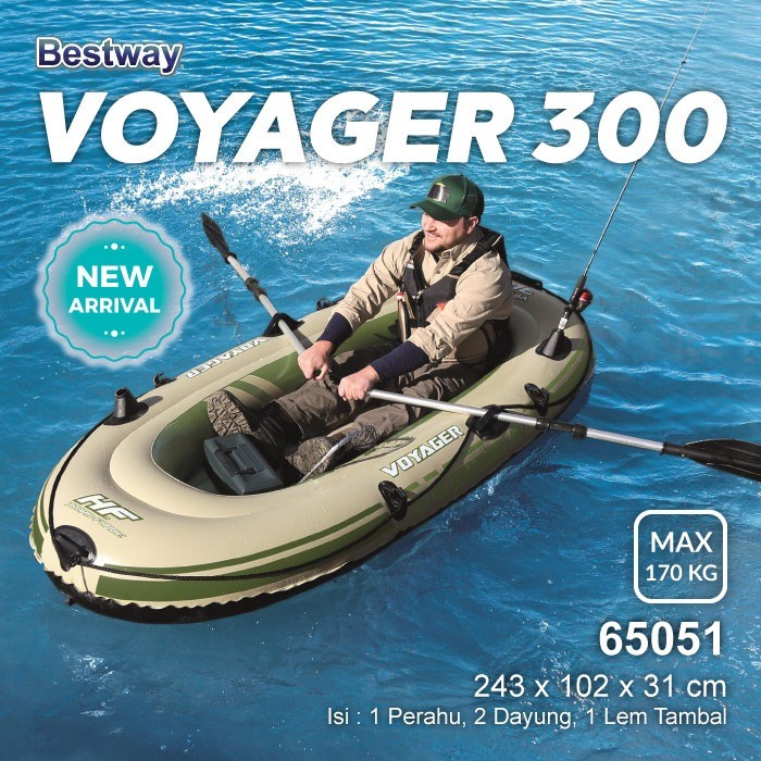 Bestway Perahu Voyager 300. Perahu Karet Renang Renang Anak Terbaru
