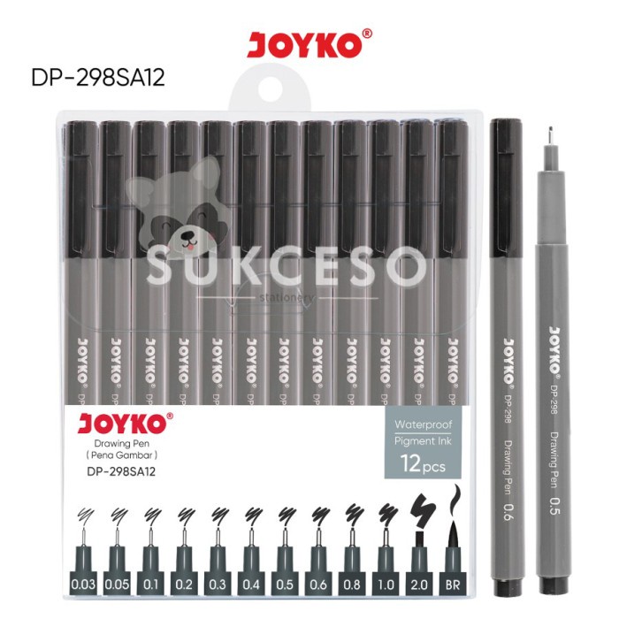 

Joyko Dp-298Sa-12 Drawing Pen Pena Gambar Set 12 Pcs /Unik Berkualitas Terbaru