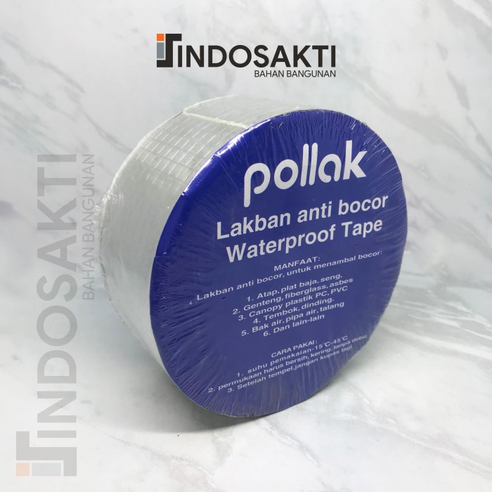 WATERPROOF TAPE POLLAK / LAKBAN ALUMUNIUM ANTI BOCOR / 5CMX 5M