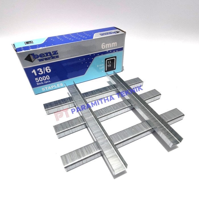 

Isi staples tembak 6 mm 13/6 refill stapler 5000 pcs R23 Benz Werkz