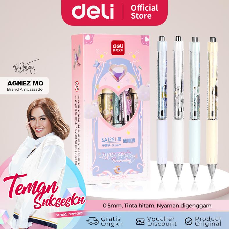 

Deli Pulpen Gel / Gel Pen 0.5mm Lucu Tinta Hitam SA126 1 pcs