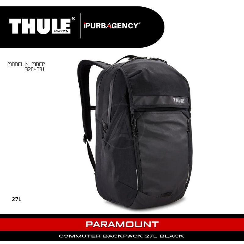 Tas Ransel Thule Paramount Commuter Backpack 27L - Black