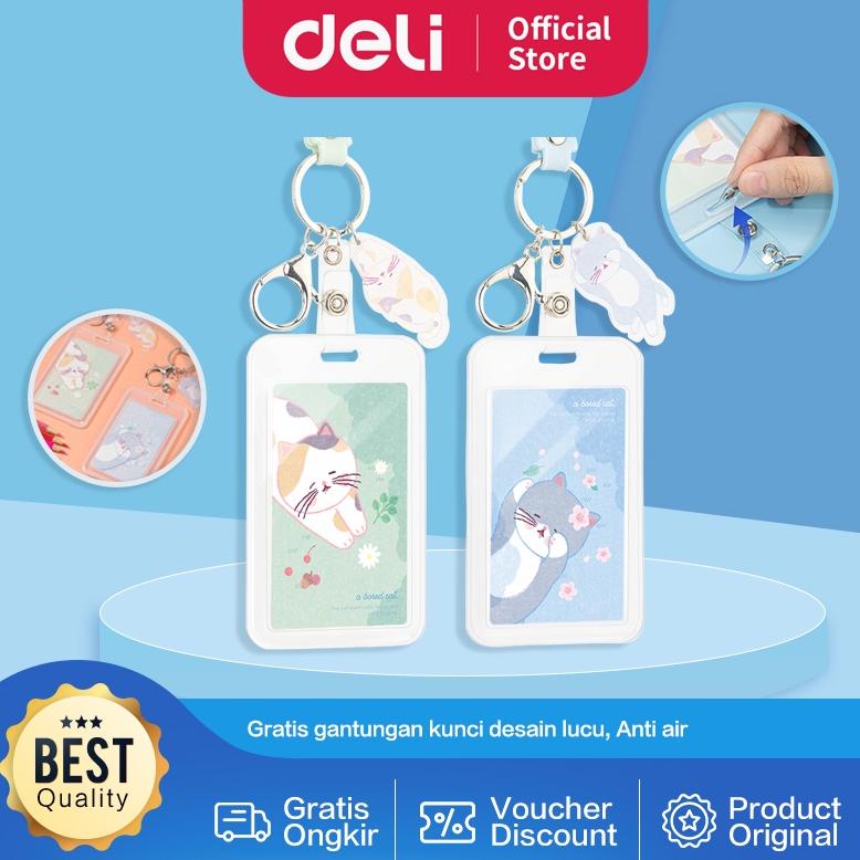 

Deli Cute Name Badge Bored Cat / Nametag gambar kucing gratis hiasan gantungan kunci anti air 64807