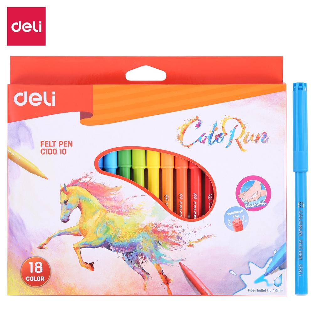 

Deli Spidol 18 Warna Tidak beracun Warna Cerah EC10010