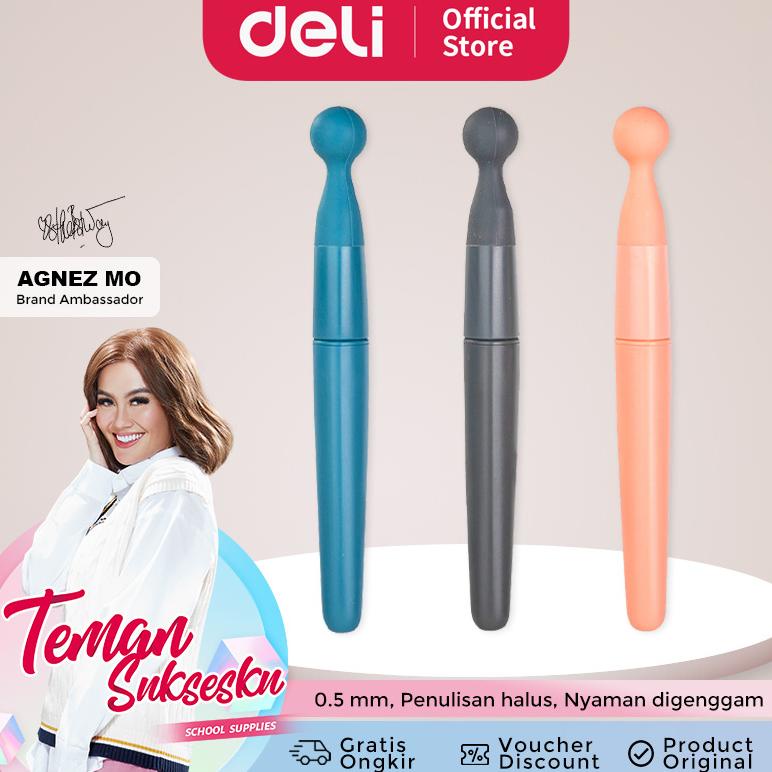 

Deli School Gel Pen / Pulpen Gel 0.5mm Tinta Hitam Bentuk Lucu A33