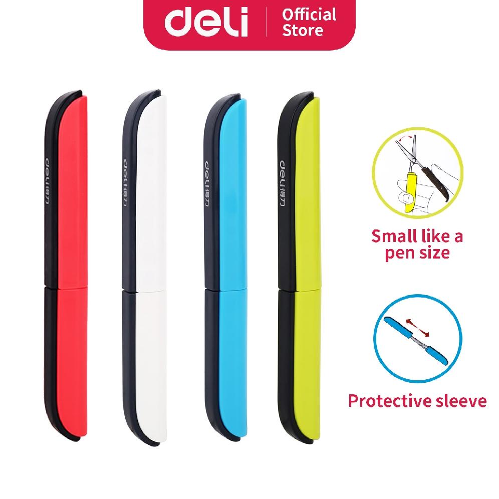 

Deli Gunting Mini Stainless Steel tahan lama ada pelindung lengan aman digunakan 600