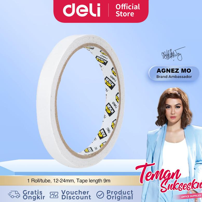 

Deli Paperliner Dua Sisi 12-24mmx10Yx80um, 1 Roll/Kemasan, Tidak Berbau, Tapes Mudah Dilepas E3040X