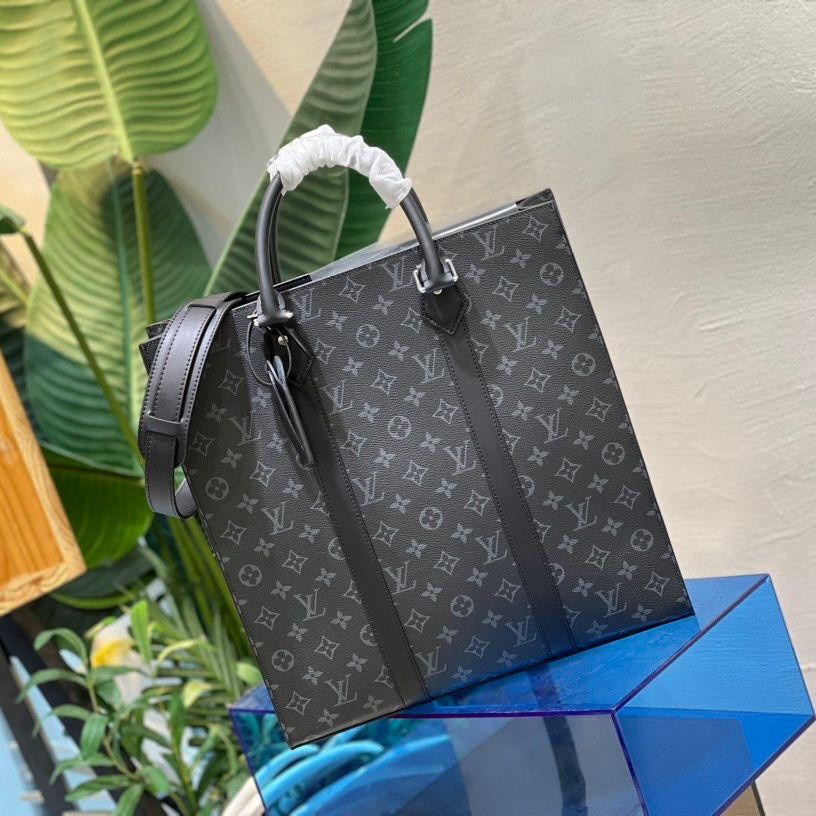 LV LOUIS VUITTON TAS KANTOR FORMAL SELEMPANG PRIA MONOGRAM IMPORT QUALITY TAS PRIA TERBARU HITAM