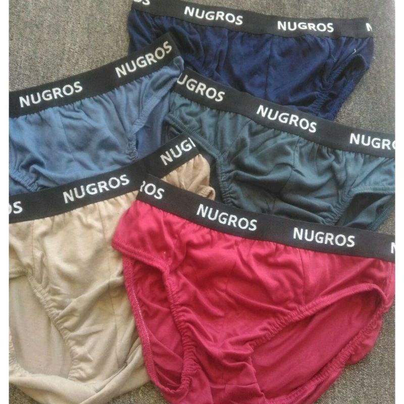 1 lusin cd pria nugros bahan katun termurah | celana dalam pria karet boxer nugros polos