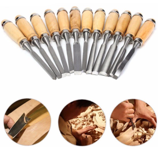 

PISAU UKIR PAHAT KAYU SET 12 IN 1 WOOD CARVING ART KNIFE MULTIFUNGSI