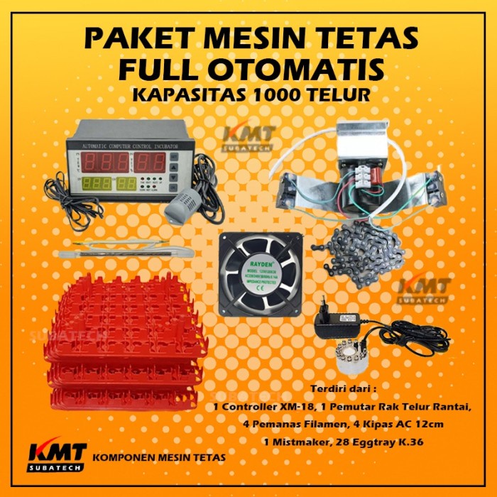Ready Paket Lengkap Mesin Tetas Full Otomatis Kapasitas 1000 Telur Penetas