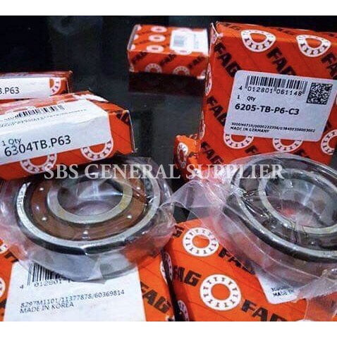 Bearing Keramik Hi Speed FAG 6304TB.P63 & 6205-TB-P6-C3 untuk Kruk As