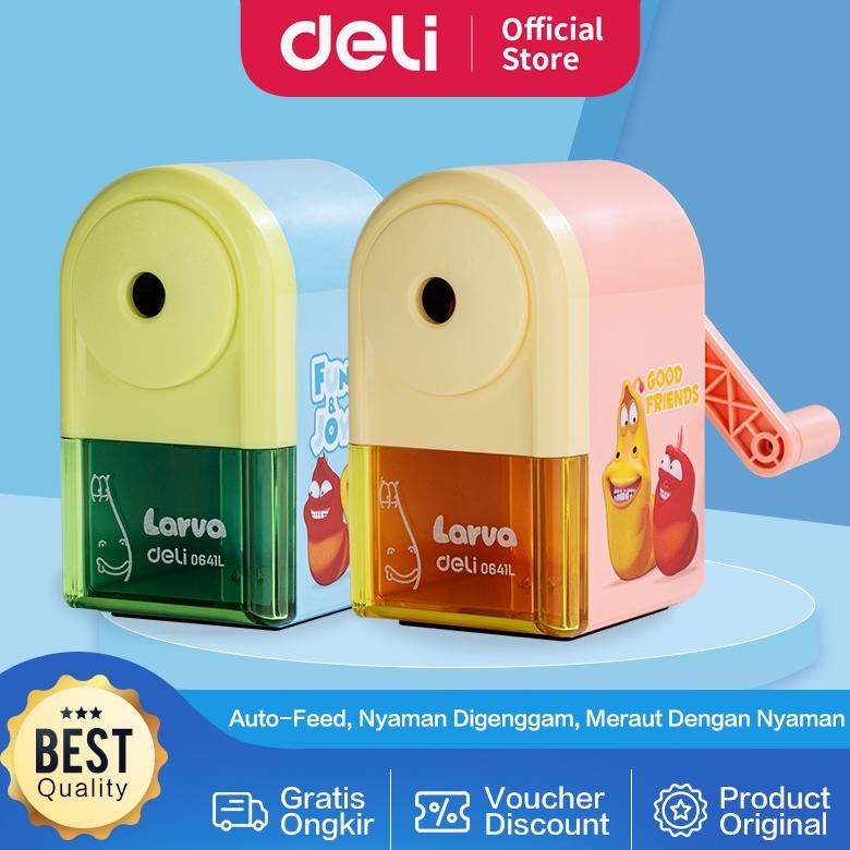 

Deli Larva School Rotary Pencil Sharpener / Rautan Putar Pensil Auto-Feed dengan Pisau Tajam E0641L