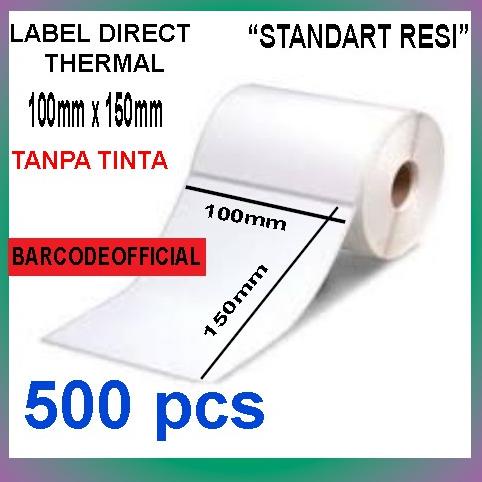 

Label Barcode Thermal 100X150Mm Sticker Thermal 100X150Mm (500Pcs)