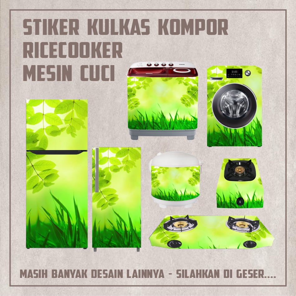 Sticker Rice cooker ukuran kecil besar Stiker Mesin cuci 1&2 tabung Stiker Kulkas Stiker Kompor