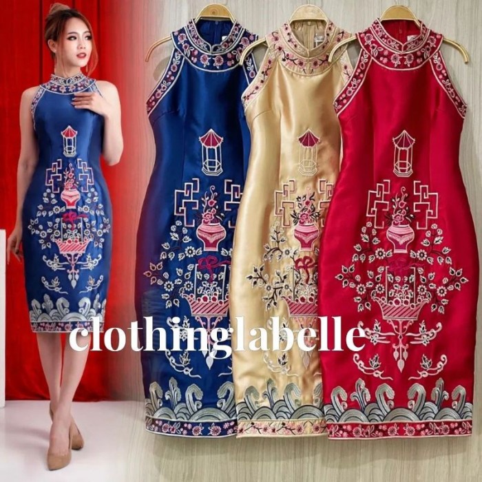 Early- Cheongsam Halter Sangjit Cny Party Dress