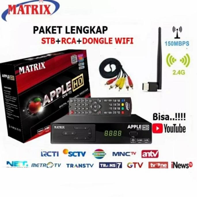 yang dicari] STB SET TOP BOX MATRIX APPLE HD + DONGLE WIFI MATRIX DVB T2