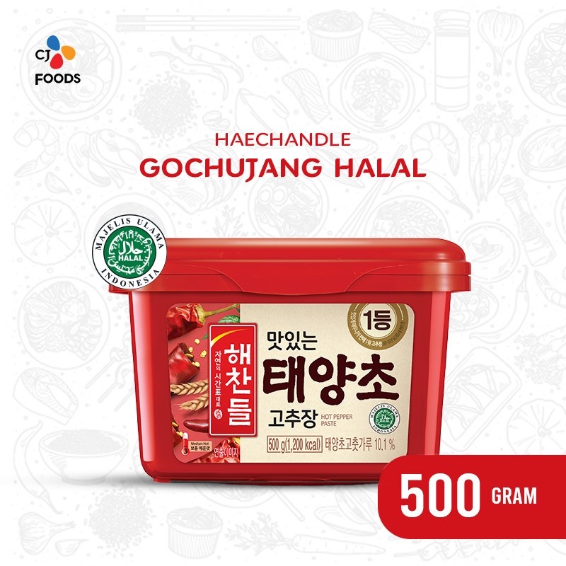 

Gochujang Haechandle Halal 500Gr Pasta Hot Pepper Paste Korea Halal