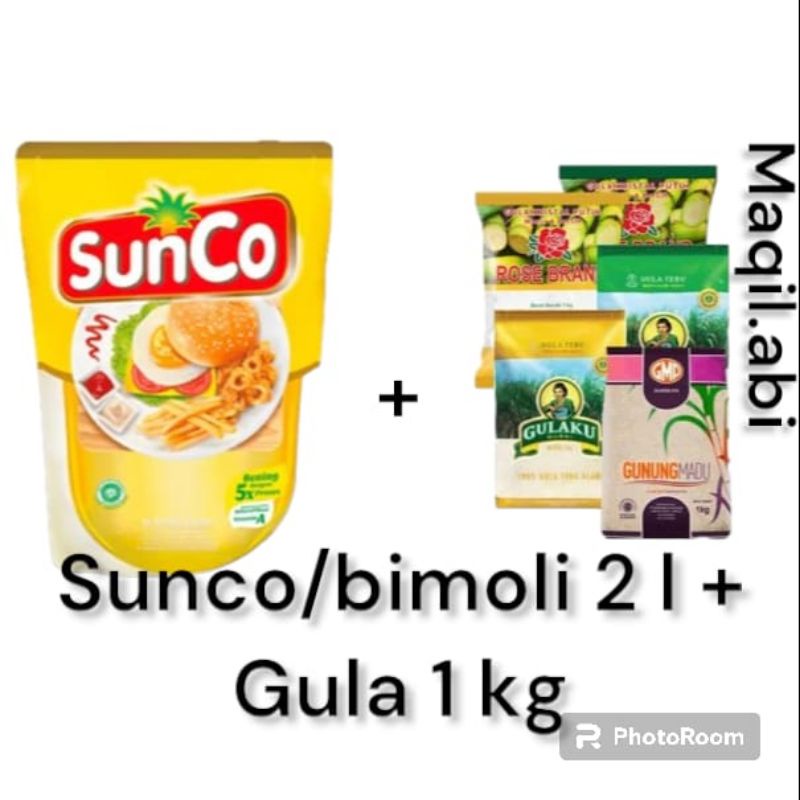 

JATIM PAKET SUNCO/BIMOLI 2L DAN GULA 1 KG