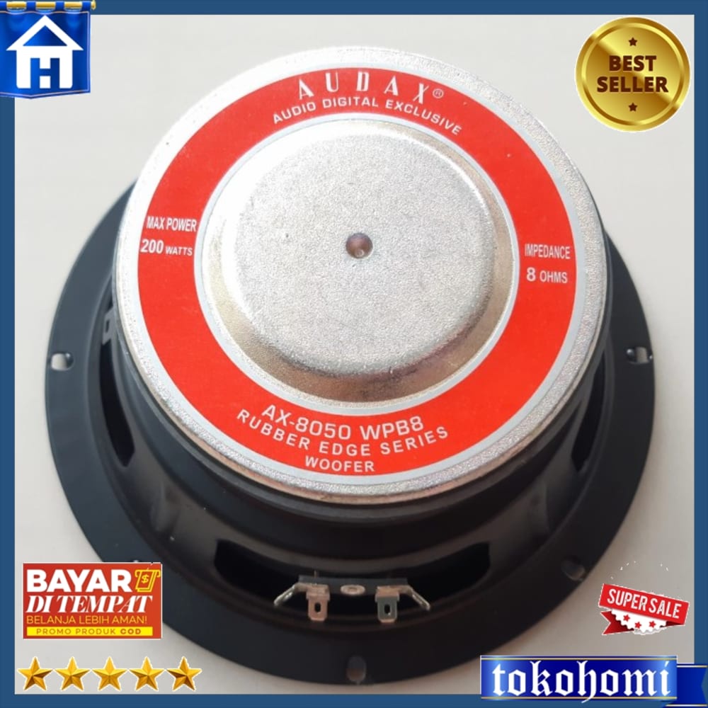 Audax 8050 Speaker 8 Inch Woofer Audax Ax 8050 Wpb8 200Watt