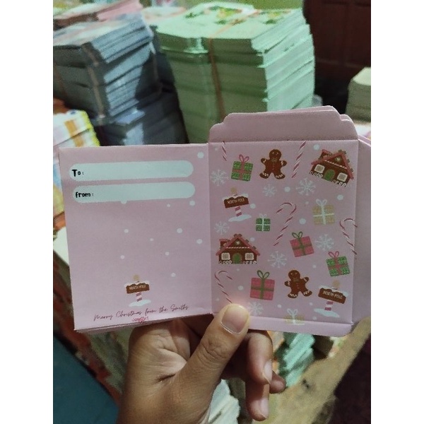 

Amplop Natal Premium Angpau Natal Merry Christmas isi 1000 Lembar 18 Motif Free Lem dan Plastik