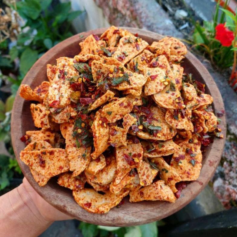 

Murah Basreng Bulat Daun Jeruk Extra Pedas Isi 1Kg/1000Gram Aplatm63