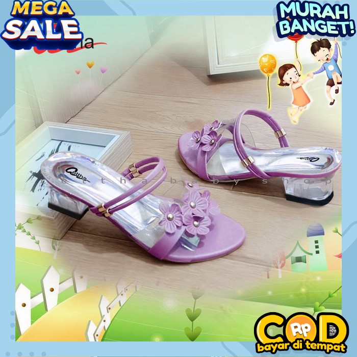 High Hels Kids Cewek Kecil Kece Hak Tinggi Anak-Anak Terbaru Sepatu Pesta Kids Hels Mewah Terbaru He