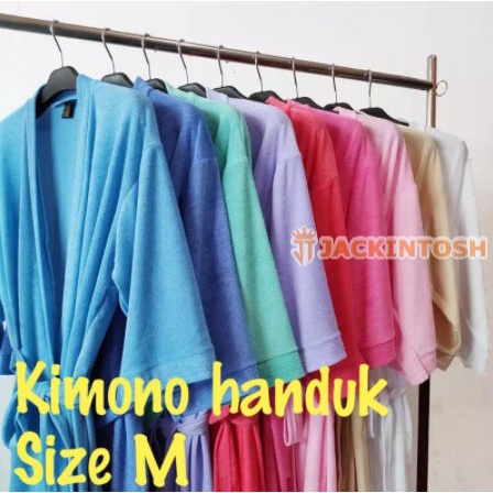Kimono TERBARU Kimono Handuk Motif Polos Dewasa / Remaja Bahan Tebal Lembut(O3O1) BISA COD Handuk Ki
