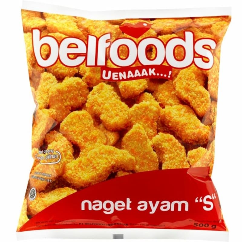 

Belfoods Uenaaak Chicken Nugget Bentuk S 500 gram (Naget S)