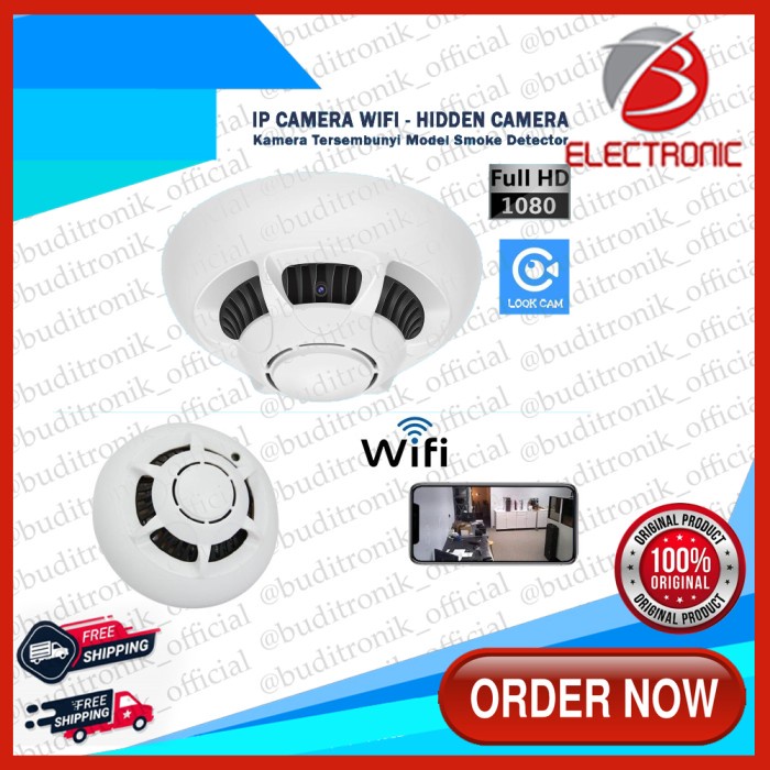 Terlaris Ip Camera - Spy Camera Wifi Smoke Detector Hd 1080P 4K - Hidden Kamera